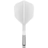   Fluturas si tija darts Target K-Shift alb, fluturas No6 rotativ si tija lunga