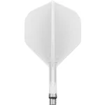 Fluturas si tija darts Target K-Shift alb, fluturas No2 rotativ si tija scurta