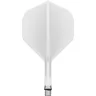   Fluturas si tija darts Target K-Shift alb, fluturas No2 rotativ si tija scurta