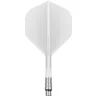   Fluturas si tija darts Target K-Shift alb, fluturas No2 rotativ si tija medie