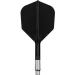 Fluturas si tija darts Target K-Shift negru, fluturas No6 rotativ si tija medie