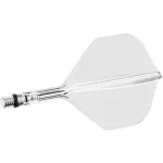 Fluturas si tija darts Target K-Shift transparent, fluturas No2 rotativ si tija scurta