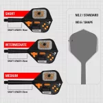 Fluturas si tija darts Target K-Flex Game Over, fluturas No6 si tija scurta