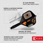Fluturas si tija darts target K-Flex game Over, fluturas No2 si tija medie