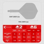 Fluturas si tija darts Target K-Flex Press Start, fluturas No2 si tija scurta