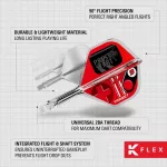 Fluturas si tija darts Target K-Flex Press Start, fluturas No2 si tija scurta