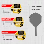 Fluturas si tija darts Target K-Flex You Win, fluturas No6 si tija medie
