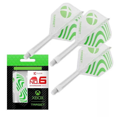 Fluturas si tija darts Target XBOX K-Flex, fluturas No6 si tija medie