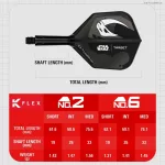 Flututas si tija darts STAR WARS TARGET K-Flex Mandalorian multi-pack, fluturas No6 si tija scurta
