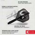 Flututas si tija darts STAR WARS TARGET K-Flex Mandalorian multi-pack, fluturas No6 si tija scurta