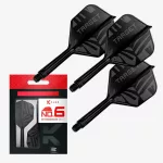 Fluturas si tija darts Target K-Flex Flight Black, fluturas No6 toll si tija medie