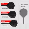   Fluturas si tija darts Target K-Flex Flight Black, fluturas No6 toll si tija medie
