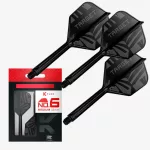 Fluturas si tija darts K-Flex Flight Black, fluturas No6 si tija lunga