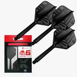   Fluturas si tija darts K-Flex Flight Black, fluturas No6 si tija lunga