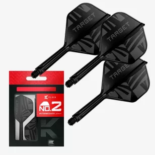   Fluturas si tija darts Target K-Flex Flight Black, fluturas No2 si tija medie