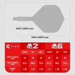 Fluturas si tija darts Target K-Flex Flight Black, fluturas No2 si tija medie