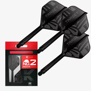   Fluturas si tija darts Target K-Flex Flight Black, fluturas No2 si tija lunga