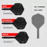   Fluturas si tija darts Target K-Flex Flight Black, fluturas No2 si tija lunga