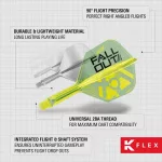 Fluturas si tija darts Target K-Flex Luke Littler Fallout, fluturas No6 si tija medie