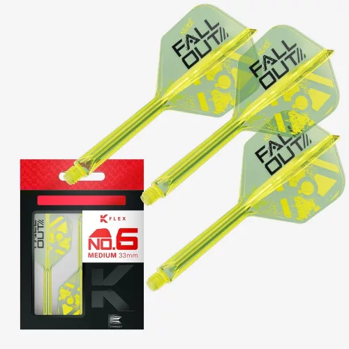 Fluturas si tija darts Target K-Flex Luke Littler Fallout, fluturas No6 si tija lunga