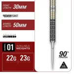 Set sageti darts steel Target Japan SP Beau Greaves, 22g, 90% wolfram
