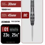 Set sageti darts steel Target Japan SP Black Marque Blaze, 23g 90% wolfram