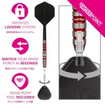 Set sageti darts steel Target Japan SP Black Marque Spinel, 23g 90% wolfram