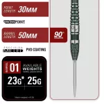 Set sageti darts steel Target Japan SP Prime Series tan Phuay Wei PW G3, 25g 90% wolfram