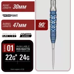 Set sageti darts steel TARGET JAPAN Toru Suzuki Sereno G3, 22g 90% wolfram