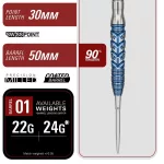 Set sageti darts steel TARGET JAPAN Toru Suzuki Sereno G3, 24g 90% wolfram