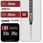 Set sageti darts steel TARGET JAPAN Mitsumasa Hoshino Pyro G12, 23g 90% wolfram