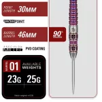 Set sageti darts steel TARGET JAPAN Mayuko Morita Mayo G8, 23g 90% wolfram