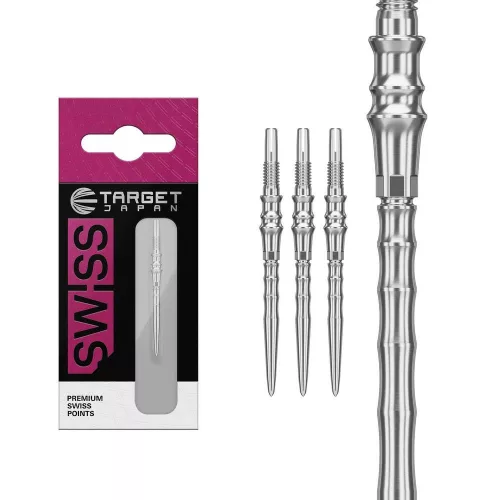 Varf darts Target Japan SP Premium Swiss Point argintiu, 30mm