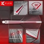 Fluturas si tija darts Target Japan K-Flex Pyro alb, fluturas No2 si tija lunga