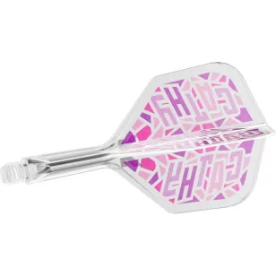   Fluturas si tija darts Target Japan K-Flex Cathy Leung transparent roz, No6 si tija scurta