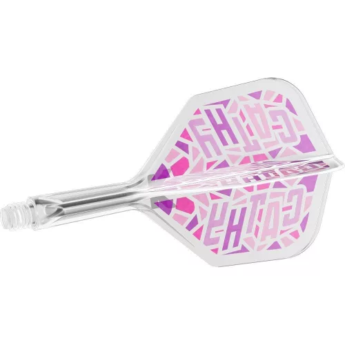Fluturas si tija darts Target Japan K-Flex Cathy Leung transparent roz, No6 si tija scurta