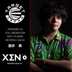 Fluturas si tija darts Target Japan K-Flex Motomu Sakai XENO, fluturas No6 si tija medie