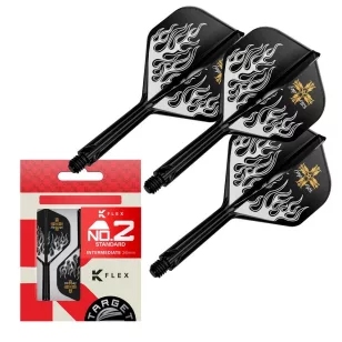   Fluturas si tija darts Target Japan K-Flex Pyro G2, fluturas no2 si tija medie
