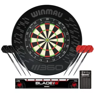   Tinta darts Winmau blade 360 cu protectie si doua seturi de sageti, line de aruncare
