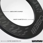 Tinta darts Winmau blade 360 cu protectie si doua seturi de sageti, line de aruncare