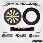 Tinta darts Winmau blade 360 cu protectie si doua seturi de sageti, line de aruncare