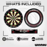Tinta Winmau BLADE 6 cu protectie de perete, doua seturi de sageti si linie de start