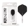   Fluturas si tija darts Red Dragon Nitro Flite, alb-negru, fluturas standard si tija scurta