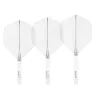 Fluturas si tija darts Red Dragon Nitro Flite alb-transparent, fluturas standard si tija scurta
