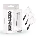 Fluturas si tija darts Red Dragon Nitro Flite, negru-transparent, fluturas standard si tija scurta