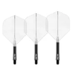 Fluturas si tija darts Red Dragon Nitro Flite, negru-transparent, fluturas standard si tija scurta