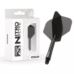 Fluturas si tija darts Red Dragon Nitro Flite negru, fluturas standard si tija lunga