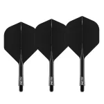 Fluturas si tija darts Red Dragon Nitro Flite negru, fluturas standard si tija lunga
