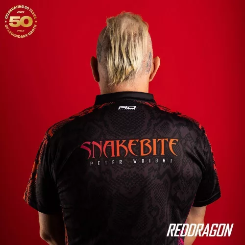 Camasa darts Red Dragon 50 Year limited Edition Shirt, Peter Wright marimea S