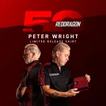 Camasa darts Red Dragon 50 Year limited Edition Shirt, Peter Wright, marimea M